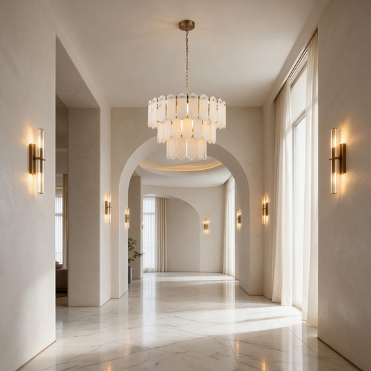 💡 Chandelier | Spanish Stone | Dining | Newlyweds | Tiered Natural Beauty